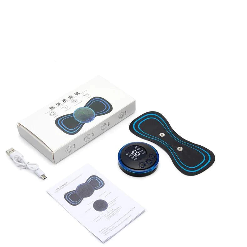 Mini Massageador Elétrico Portátil Cervical EMS