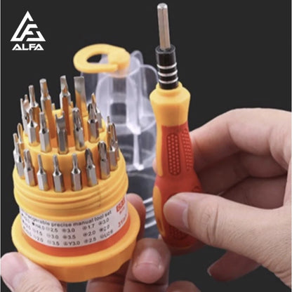 Kit Jogo Ferramenta 31 Peças Chaves Alen Torx Fenda Philips