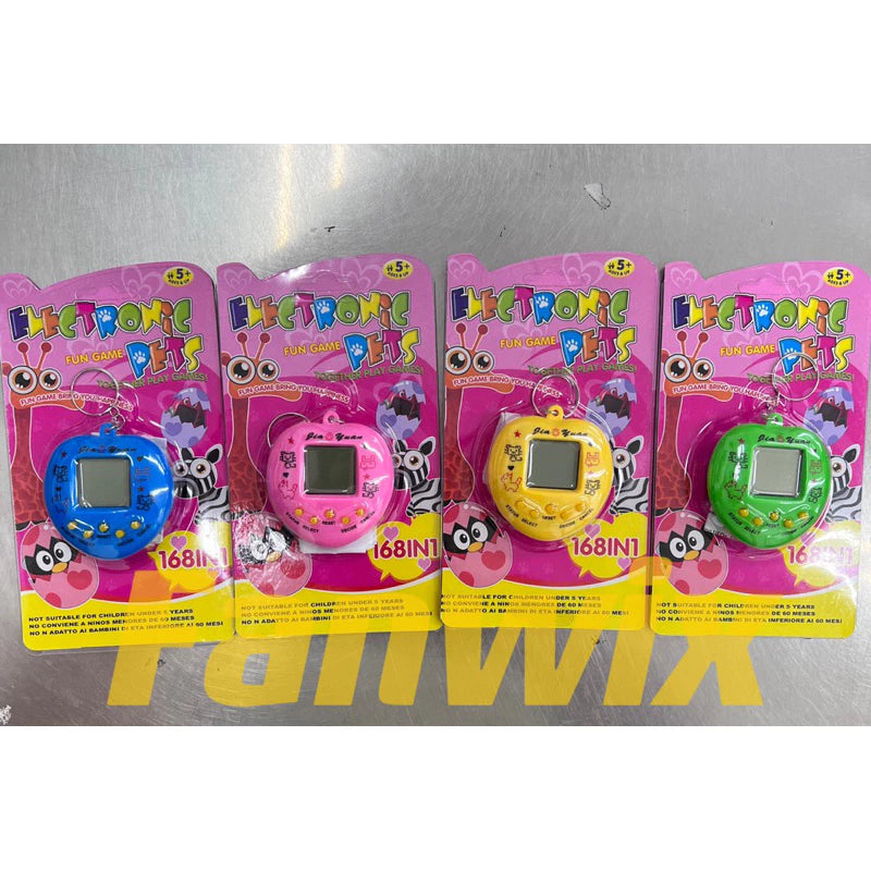 Brinquedo Bichinho Animal Virtual Tamagochi 168 Em 1 Pinguim Coração Casinha, Fanwix