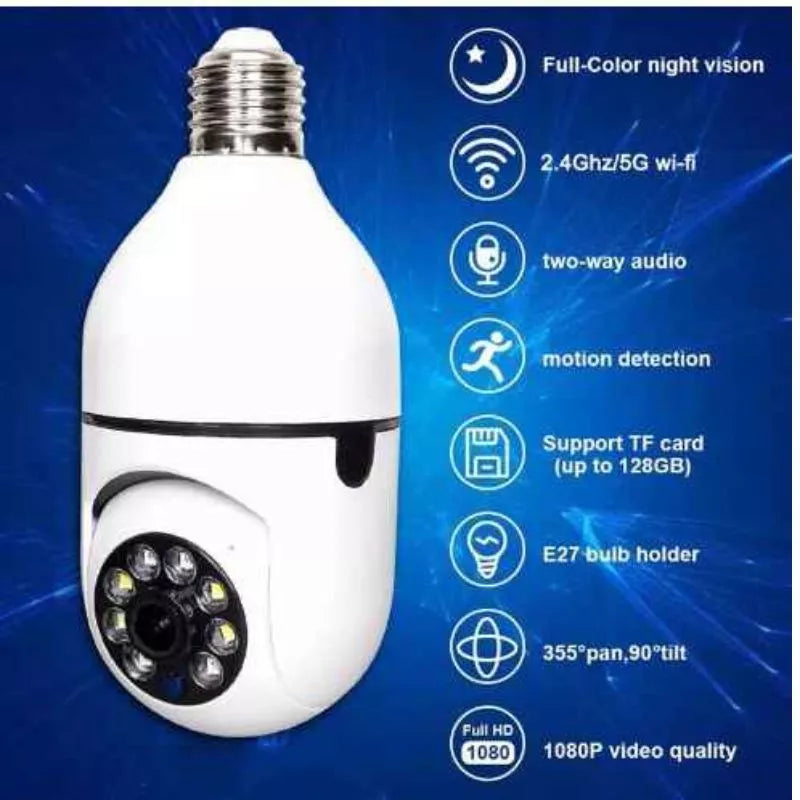 Câmera de segurança a Prova D'água sem fio gira 360 com app Yousee full HD visão notturna