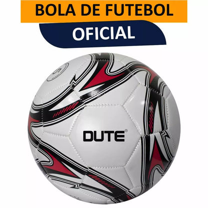 Bola de Futebol Tamanho Oficial Número 5 Costurada Couro Sintético Branco