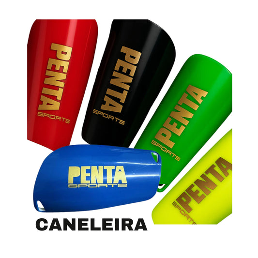 Caneleira de futebol leve Penta Esportiva revestida Futsal Protetor Canela Canelito Todas as Idades