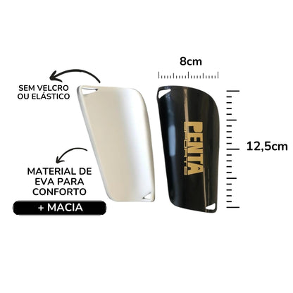 Caneleira de futebol leve Penta Esportiva revestida Futsal Protetor Canela Canelito Todas as Idades