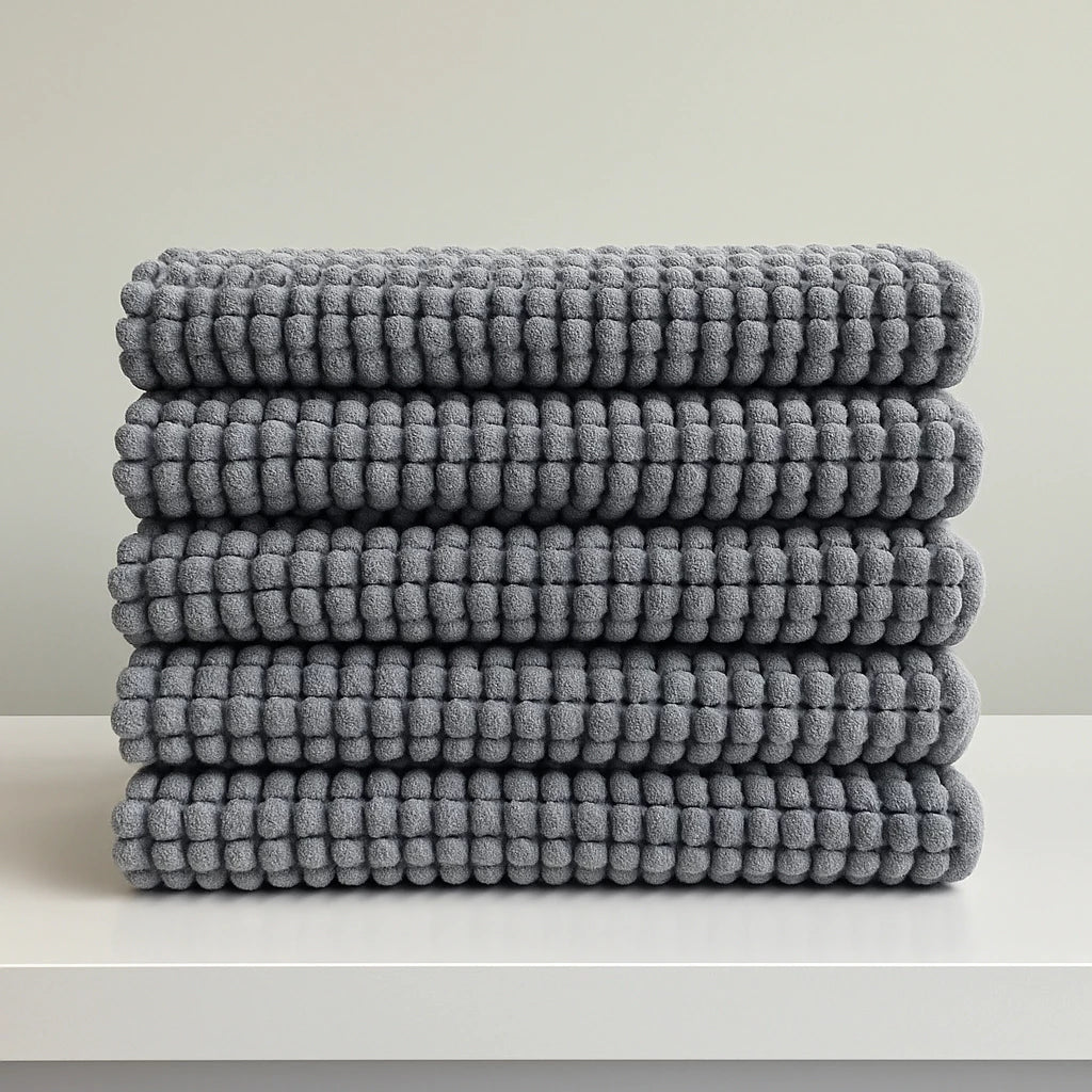 Kit de Tapete Bolinha 04 Unidades Antiderrapante Microfibra Toque Suave Super Macio