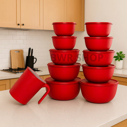 Kit 10 Potes Bowl + Jarra 1.800