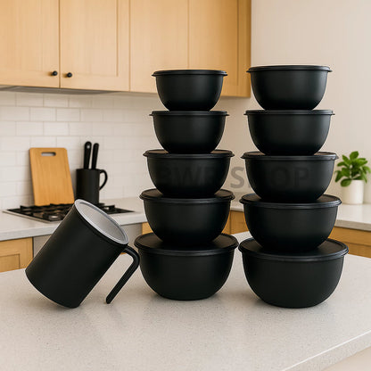 Kit 10 Potes Bowl + Jarra 1.800